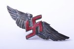 uzpleči, uzpleču zīme, Kara aviācijas pulks, sudrabs, emalja, Latvija, 20.gs. 20-30ie gadi, 18.3 x 4...