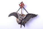 знак, Полк военной авиации (средний размер), серебро, эмаль, Латвия, 20е-30е годы 20го века, 21.4 x...