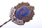 знак, Спортивный клуб "Даугава", чемпион, Латвия, СССР, 1954 г., 18.3 x 14.7 мм...