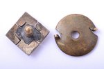miniatūrzīme, Zemgales artilērijas pulks, Latvija, 20.gs. 20-30ie gadi, 16.3 x 16.1 mm...