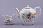 cream jug, teapot, porcelain, M.S. Kuznetsov manufactory, Riga (Latvia), Russia, the border of the 1...