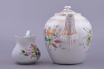 cream jug, teapot, porcelain, M.S. Kuznetsov manufactory, Riga (Latvia), Russia, the border of the 1...