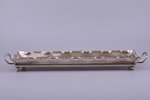 pallet, metal, faience, Max Dannhorn, Germany, 37.6 x 11 cm...