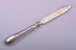 fish knife, silver, 84 standard, 60.50 g, 17.5 cm, by Mitrofanov Gerasim Alexeyevich, 1908-1917, Mos...