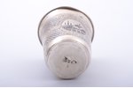 beaker, silver, 84 standard, 47.65 g, engraving, niello enamel, h 5.7 cm, 1867, Russia...
