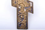 cross, The Crucifixion of Christ, copper alloy, 2-color enamel, Russia, the border of the 19th and t...