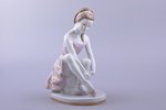 figurine, The young ballerina, porcelain, USSR, LFZ - Lomonosov porcelain factory, molder - A. Pahom...