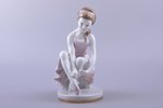 figurine, The young ballerina, porcelain, USSR, LFZ - Lomonosov porcelain factory, molder - A. Pahom...