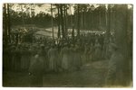 фотография, латышские стрелки, похороны на Братском кладбище, Латвия, начало 20-го века, 14x9 см...