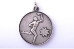 medal, Aizsargi sports competition, silver plate, Latvia, 20-30ies of 20th cent., 32.5 x 28 mm, 11.2...