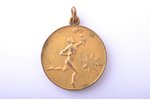 медаль, Айзсарги, спортивные соревнования, позолота, Латвия, 20е-30е годы 20го века, 32.5 x 28 мм...