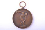 medal, Discus throwing competition, bronze, Latvia, 45.7 x 40.5 mm...