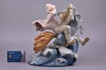 figurine, Ivanushka on horseback, porcelain, Riga (Latvia), sculpture's work, h 28 cm, restoration o...