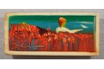 Zvirbulis Juris (1944), miniature "Poppy Field", 2005, ivory, oil, 2.2 x 4.9 cm...