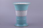 vase, turquoise color, porcelain, M.S. Kuznetsov manufactory, Riga (Latvia), 1934-1937, h 22 cm, sec...
