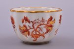 tējas pāris, porcelāns, Kornilovu Brāļu manufaktūra, Krievijas impērija, 1843-1861 g., h (tasīte) 4....