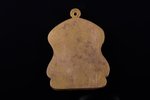 a pendant, gold, 56 standard, 12.26 g., the item's dimensions 3.9 x 2.85 cm, diamonds, ~0.1 ct, 1908...