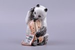 figurine, a Bear with a Double Bass (from the serie of "the Quartet" figurines), porcelain, USSR, LF...