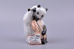 figurine, a Bear with a Double Bass (from the serie of "the Quartet" figurines), porcelain, USSR, LF...
