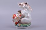 figurine, Bear mother with a cradle, porcelain, USSR, LFZ - Lomonosov porcelain factory, molder - Ch...