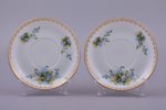 2 tea pairs, porcelain, M.S. Kuznetsov manufactory, Riga (Latvia), Russia, the beginning of the 20th...