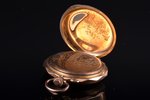 pocket watch, Switzerland, gold, 14 K standart, 32.79 g, 4.3 x 3.6 cm, Ø 36 mm...
