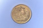 1 soverēns, 1911 g., zelts, Lielbritānija, 7.92 g, Ø 22.4 mm, XF...