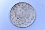 poltina (50 copecs), 1819, PS, SPB, wide crown, silver, Russia, 9.95 g, Ø 28.6 mm, XF, VF...