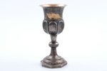 cup, silver, 84 standard, 189.65 g, engraving, gilding, h 15.2 cm, 1896-1907, Vilna, Russia...