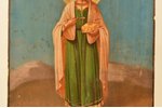 ikona, Svētais Lielmoceklis Panteleimons, dēlis, gleznojums, vizuļzelts, Krievijas impērija, 38.8 x...