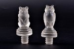 pair of corks, "Owl and bear", Russia(?), h 6.3-6.5 cm...