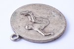 медаль, Прыжки в длину, Латвия, 20е-30е годы 20го века, 35.1 x 30.5 мм...