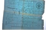 document, passport, Russia, 1901, 23.8 x 29.9 cm...