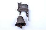 durvju zvaniņš, "Kaķis", metāls, Eiropa(?), h 17 cm, svars 587.40 g...
