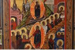 ikona, Kristus Augšāmcelšanās un Nokāpšana ellē, Divpadsmit Lielie svētki, dēlis, gleznojums, zeltīj...