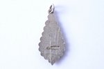 pendant, feminine patriotic pendant, silver, enamel, 875 standard, Latvia, the 30ies of 20th cent.,...