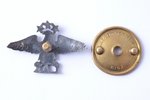 miniature badge, LAK (The Aeroclub of Latvia), № 600, Latvia, 20-30ies of 20th cent., 17.9 x 27.2 mm...