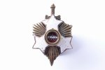 miniature badge, 1st Liepāja Infantry Regiment, Latvia, 20-30ies of 20th cent., 27.3 x 17.6 mm...