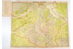 karte, Rīgas plāns, P. Mantnieka kartogrāfijas institūts, Latvija, 20. gs. 20-30tie g., papīra bojāj...