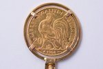 20 francs, 1904, the coin in a 750 standard gold pendant, gold, France, 8.45 g, Ø 21 mm, pendant siz...