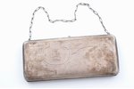 an evening bag, silver, 875 standard, 422.90 g, engraving, 21.4 x 9.6 x 2.5 cm, the 20-30ties of 20t...