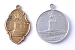 комплект, 2 жетона, в память 200-летия присоединения Петром Великим Лифляндии к России (1710-1910),...