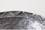 сакта, серебро, 875 проба, 33.60 г., размер изделия Ø 7.5 см, 20-е годы 20го века, Латвия, стекло с...