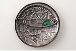 sakta, "Saulīt tecēj' tecēdama", the item's dimensions Ø 6.4 cm, the 20ties of 20th cent., Latvia...