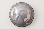 сакта, из 5-латовой монеты, серебро, 23.68 г., размер изделия Ø 3.9 см, 20-30е годы 20го века, Латви...