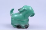 figurine, mustard-pot "Dog", porcelain, Riga (Latvia), M.S. Kuznetsov manufactory, 1934-1936, 7.7 x...
