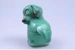 figurine, mustard-pot "Dog", porcelain, Riga (Latvia), M.S. Kuznetsov manufactory, 1934-1936, 7.7 x...