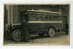 фотография, пассажирский автобус, Латвия, 20-30е годы 20-го века, 13,2x8,2 см...