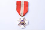 ordenis, Itālijas kroņa ordenis, zelts, emalja, Itālija, 1868-1946 g., 38.8 x 36.5 mm, zems zelta sa...