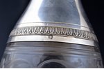 carafe, silver, 950 standard, crystal, h 29.4 cm, France...